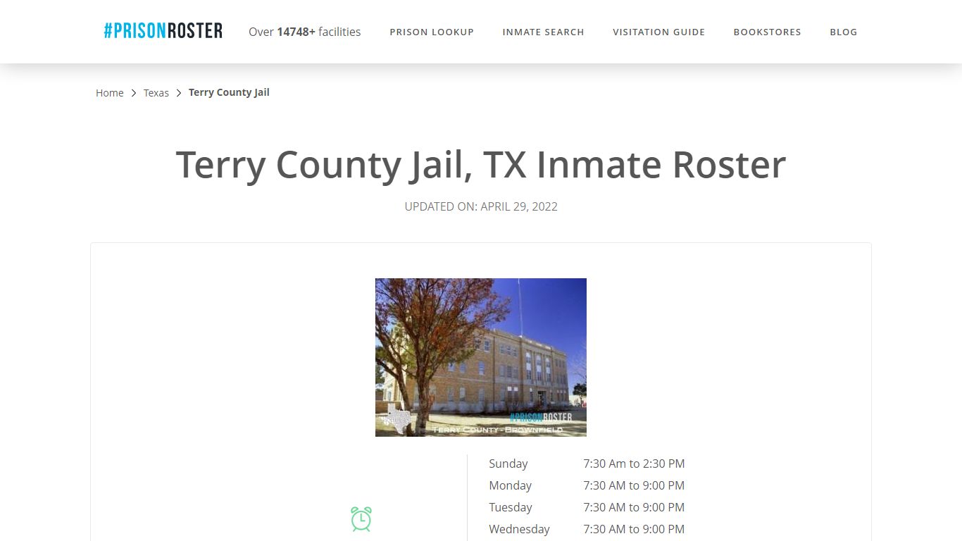 Terry County Jail, TX Inmate Roster