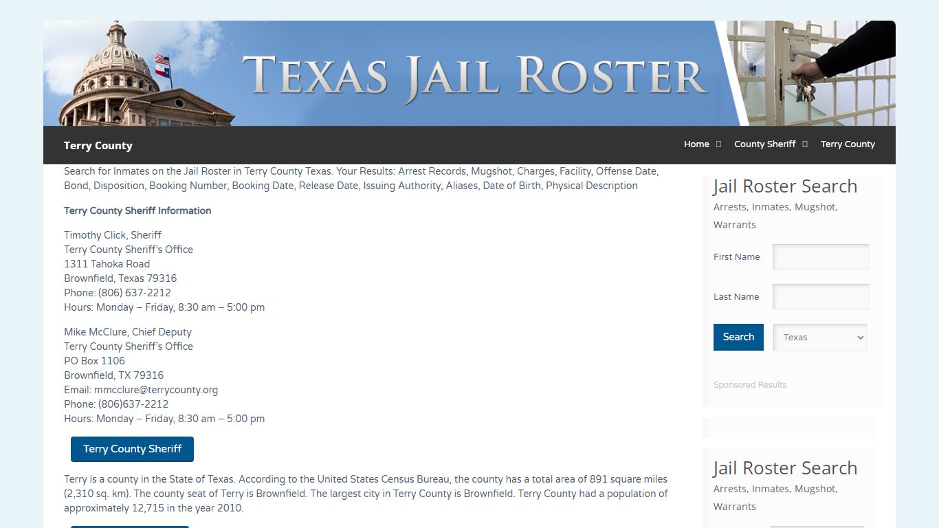 Terry County | Jail Roster Search